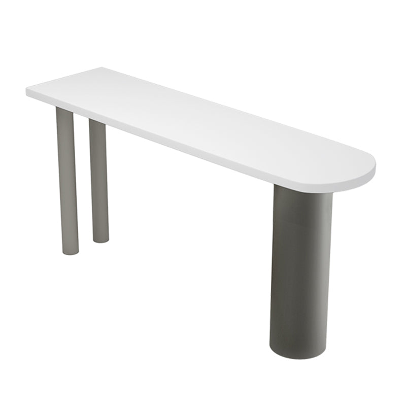 Contemporary White Bar Table Set 1/3/5 Pcs Stone Top Bar Table and Leather Stools