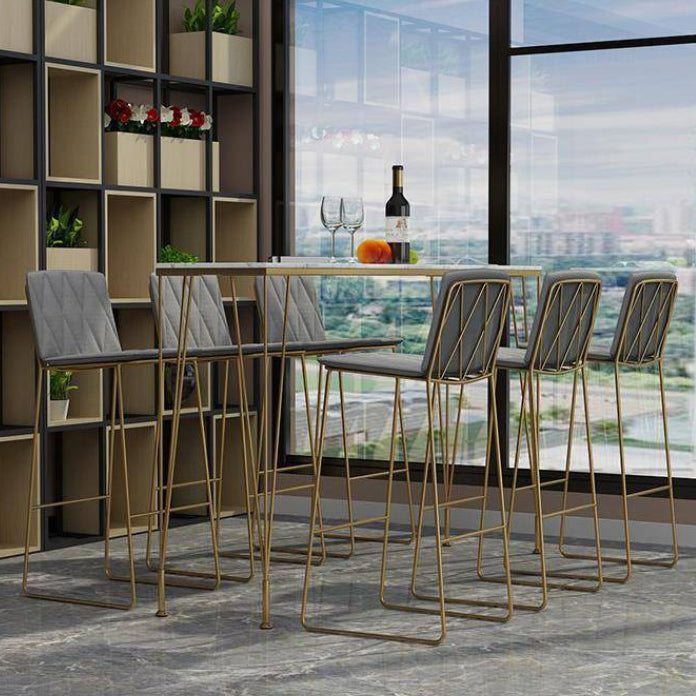 1/4/7 Pieces Bar Stool and Table Set Rectangular Bar Table Set
