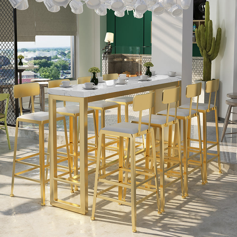 1/9 Pieces Bar Table Set Rectangular Bar Stool and Table Set
