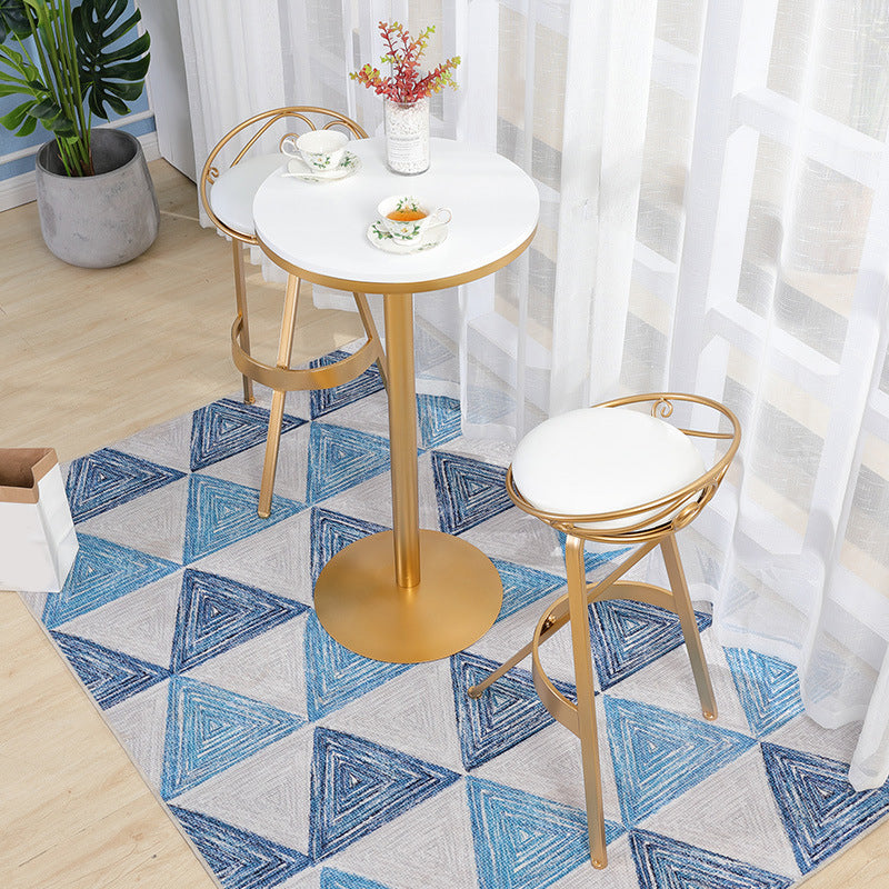 1/3 Pieces Bar Stool and Table Modern Style Round Pub Table Set