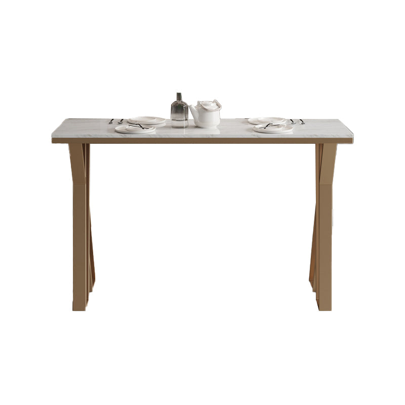 1/5 Pieces Pub Dining Set Glam Rectangular Table and Stool for Bar