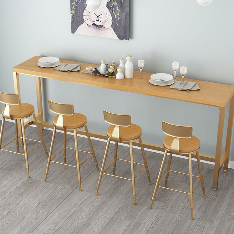 1/5 Pieces Bar Stool and Table Set Solid Wood Pub Dining Set