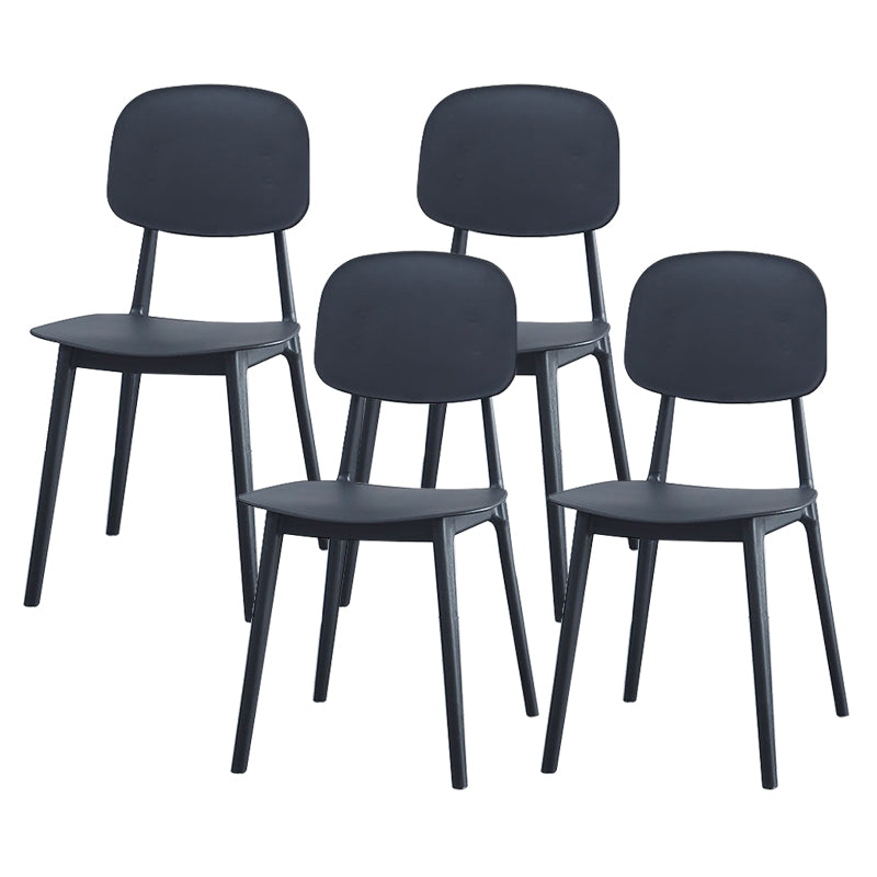 Contemporary Kitchen Dining Side Chair Open Back Plastic Chair