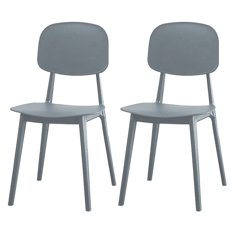 Contemporary Kitchen Dining Side Chair Open Back Plastic Chair