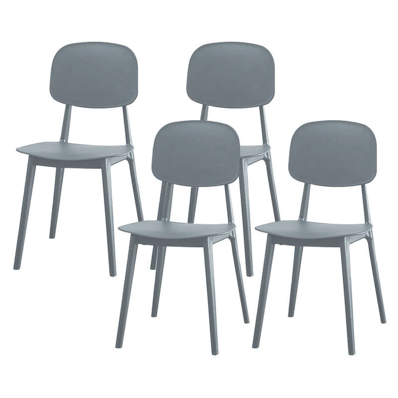 Contemporary Kitchen Dining Side Chair Open Back Plastic Chair