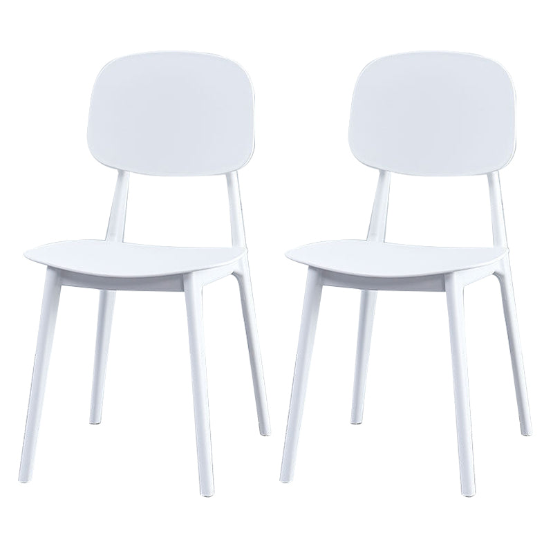 Contemporary Kitchen Dining Side Chair Open Back Plastic Chair