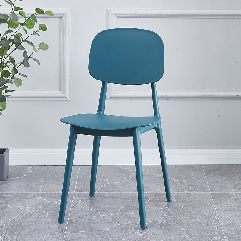 Contemporary Kitchen Dining Side Chair Open Back Plastic Chair