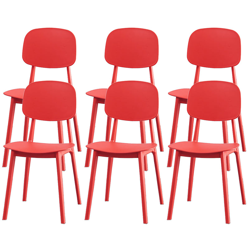 Contemporary Kitchen Dining Side Chair Open Back Plastic Chair