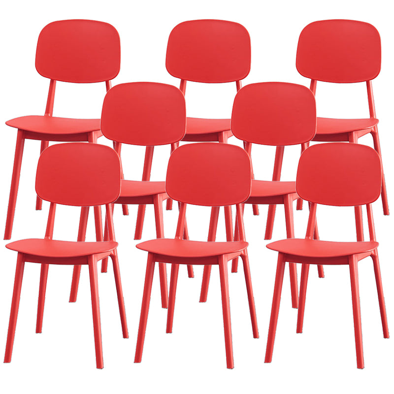 Contemporary Kitchen Dining Side Chair Open Back Plastic Chair