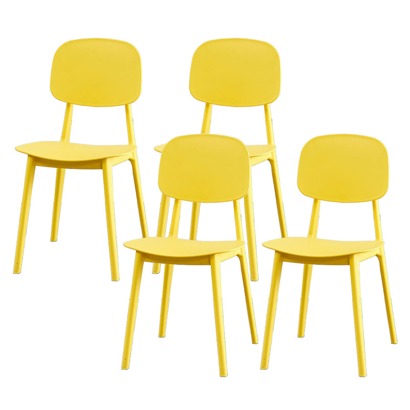Contemporary Kitchen Dining Side Chair Open Back Plastic Chair