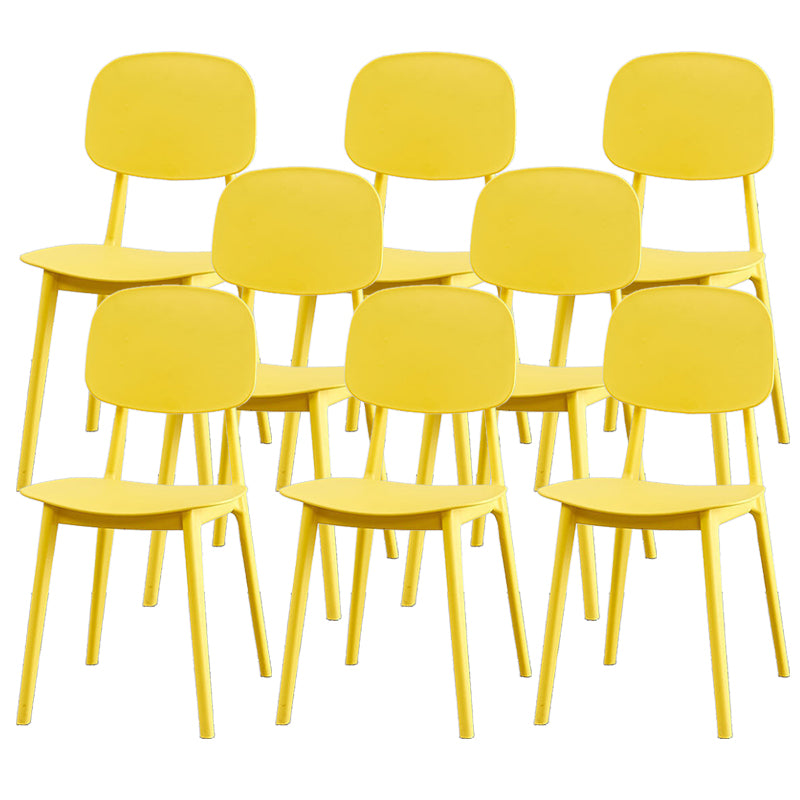Contemporary Kitchen Dining Side Chair Open Back Plastic Chair
