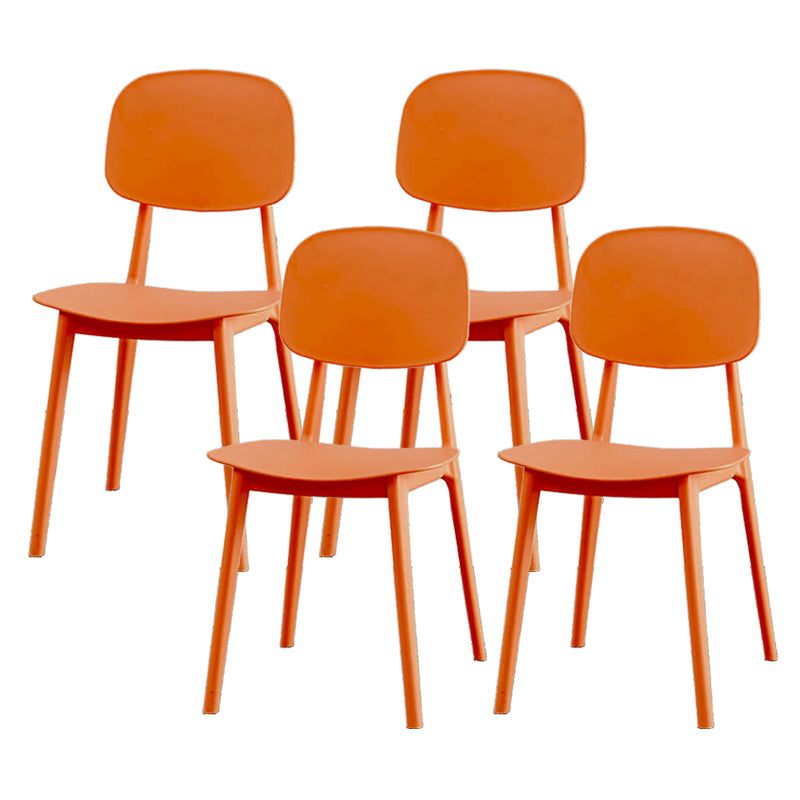 Contemporary Kitchen Dining Side Chair Open Back Plastic Chair