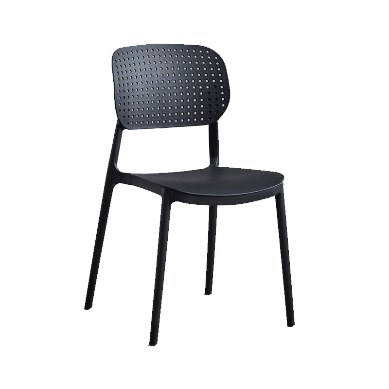 Modern Home Kitchen Chair Open Back Plastic Dining Side Chair