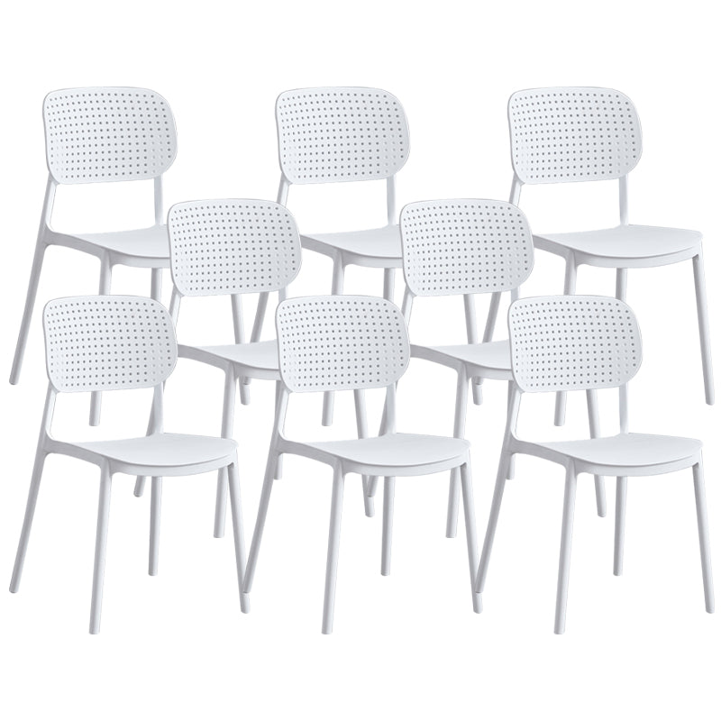 Modern Home Kitchen Chair Open Back Plastic Dining Side Chair