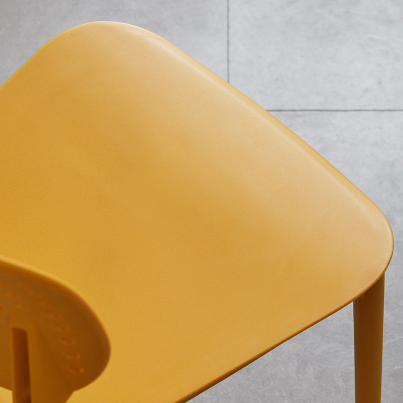 Modern Home Kitchen Chair Open Back Plastic Dining Side Chair