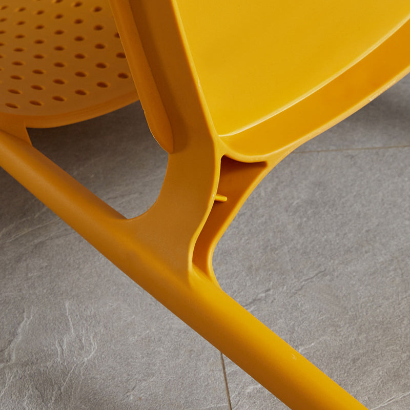 Modern Home Kitchen Chair Open Back Plastic Dining Side Chair