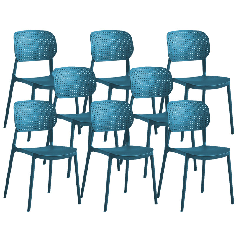 Modern Home Kitchen Chair Open Back Plastic Dining Side Chair