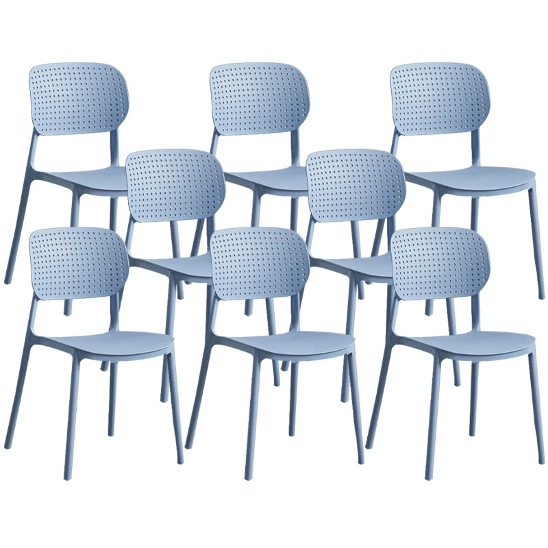 Modern Home Kitchen Chair Open Back Plastic Dining Side Chair