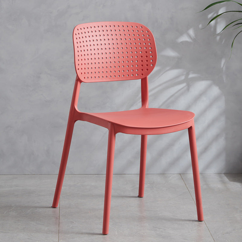 Modern Home Kitchen Chair Open Back Plastic Dining Side Chair