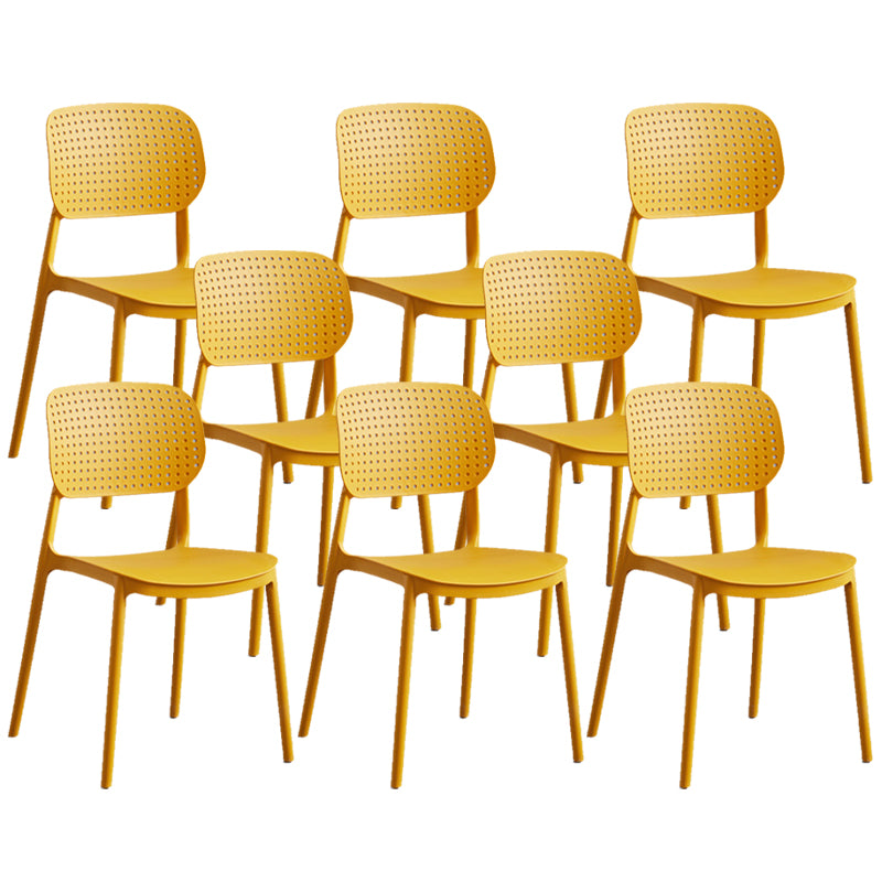 Modern Home Kitchen Chair Open Back Plastic Dining Side Chair