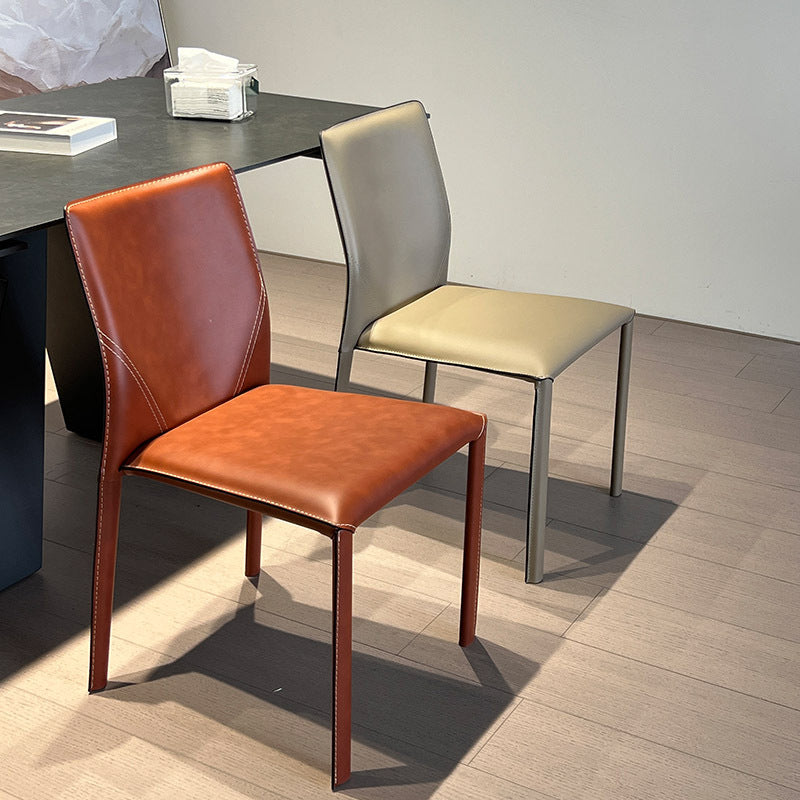 Home Dining Room Side Chair Faux Leather Armless Dining Chairs