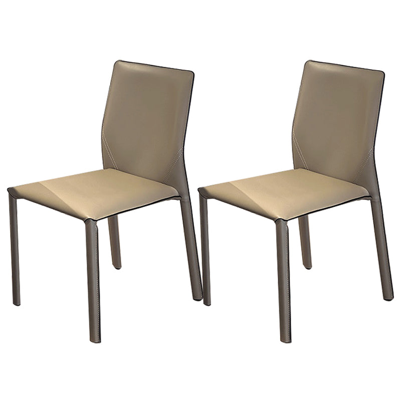Home Dining Room Side Chair Faux Leather Armless Dining Chairs