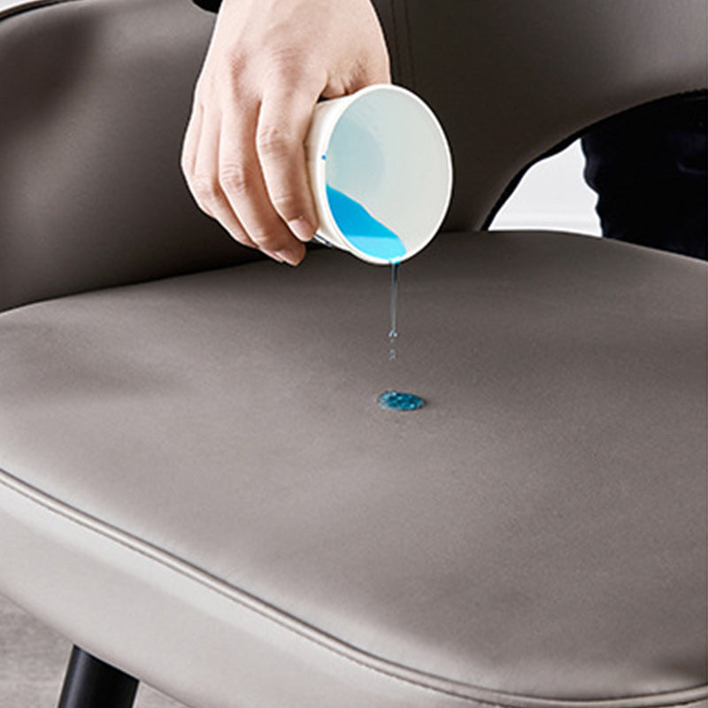 Glam Style Side Chair Open Back Leather Indoor Dining Chair for Home