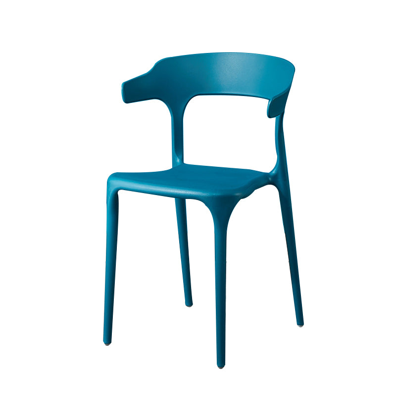 Contemporary Dining Chairs Open Back Plastic Armless Side Chair