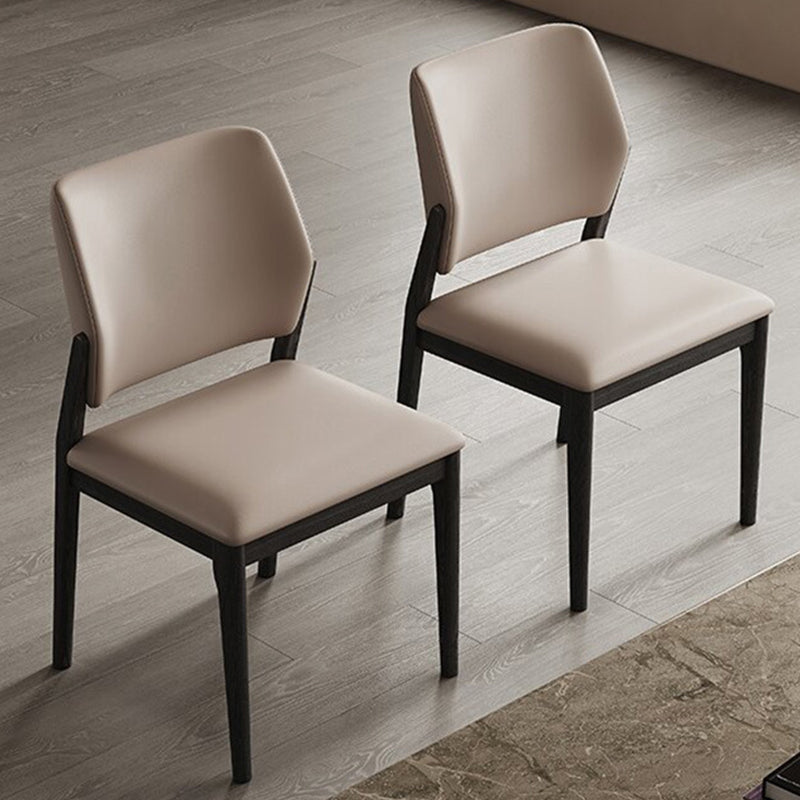 Home Kitchen Dining Side Chair Solid Wood Leg Open Back Chair