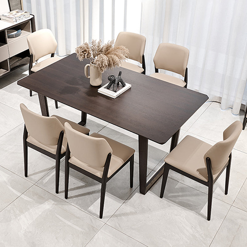 Home Kitchen Dining Side Chair Solid Wood Leg Open Back Chair