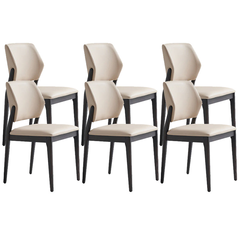 Home Kitchen Dining Side Chair Solid Wood Leg Open Back Chair