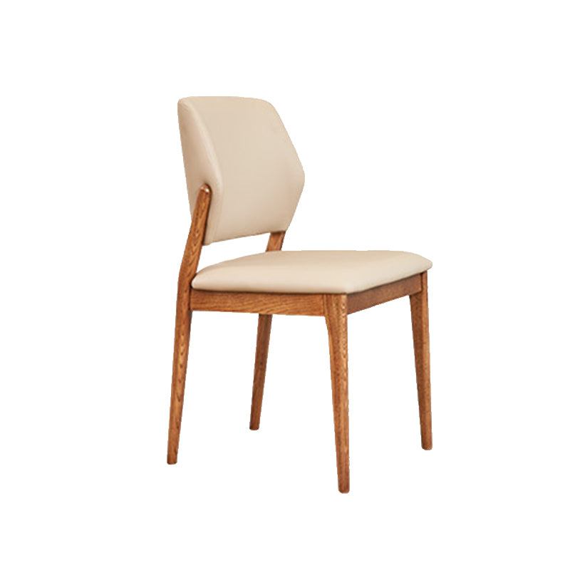 Home Kitchen Dining Side Chair Solid Wood Leg Open Back Chair