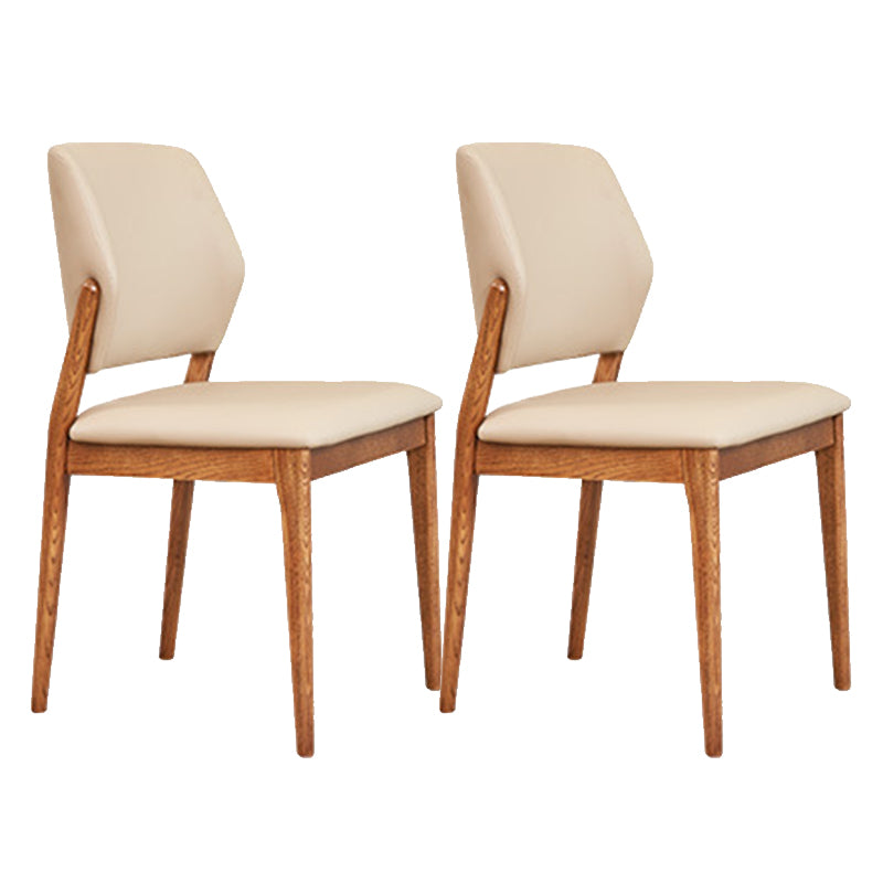 Home Kitchen Dining Side Chair Solid Wood Leg Open Back Chair