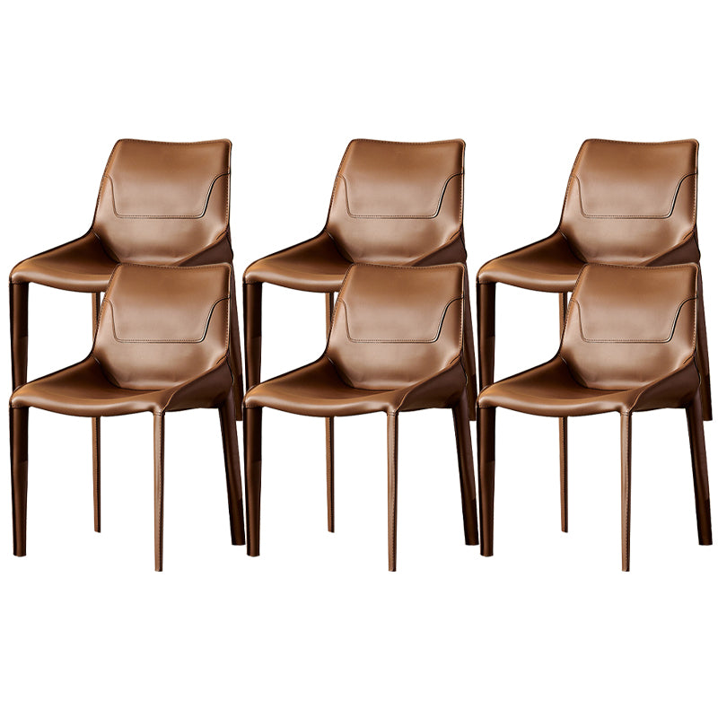 Contemporary Faux Leather Dining Chairs Indoor-Outdoor Parsons Chair