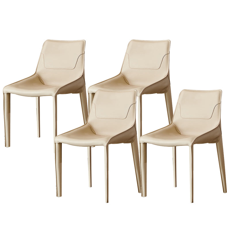 Contemporary Faux Leather Dining Chairs Indoor-Outdoor Parsons Chair