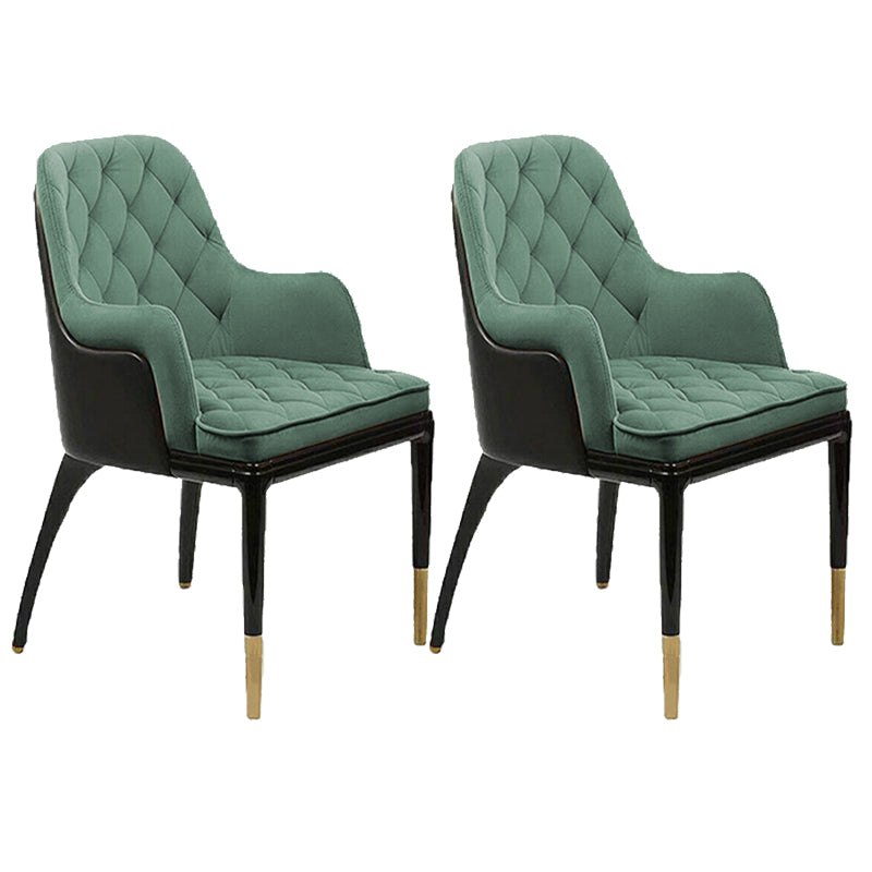 Modern Style Parsons Chair Home Solid Wood Legs Dining Arm Chair