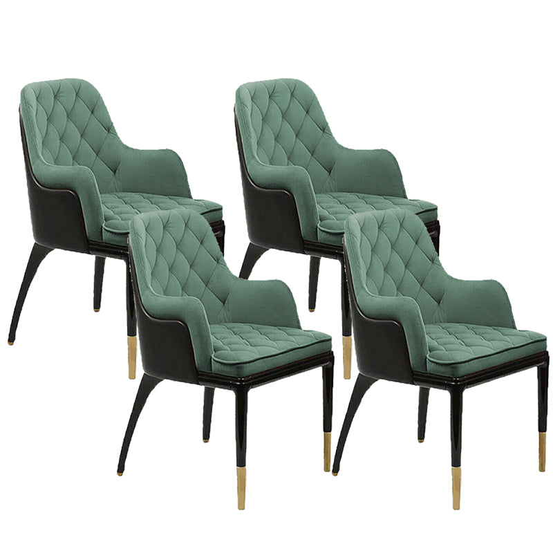 Modern Style Parsons Chair Home Solid Wood Legs Dining Arm Chair