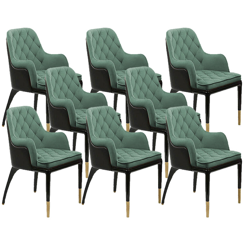 Modern Style Parsons Chair Home Solid Wood Legs Dining Arm Chair