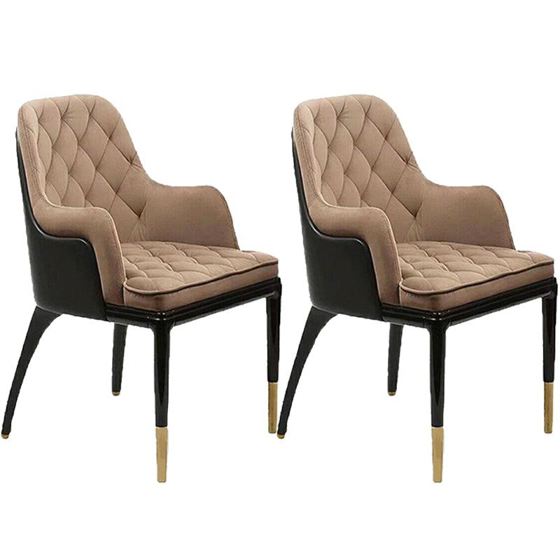 Modern Style Parsons Chair Home Solid Wood Legs Dining Arm Chair