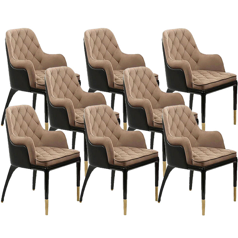 Modern Style Parsons Chair Home Solid Wood Legs Dining Arm Chair