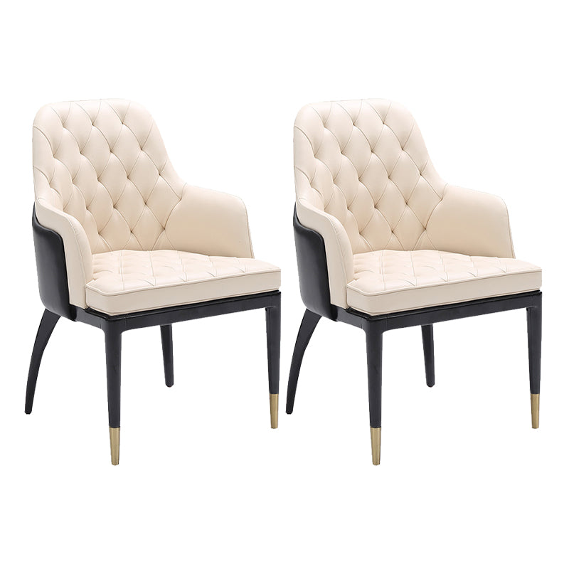 Modern Style Parsons Chair Home Solid Wood Legs Dining Arm Chair