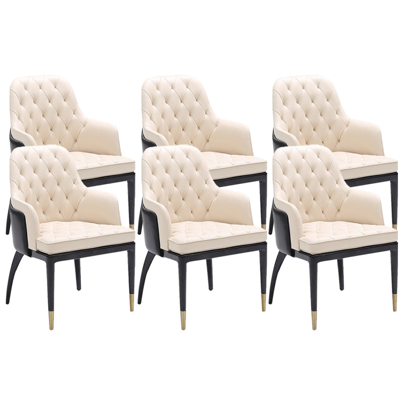 Modern Style Parsons Chair Home Solid Wood Legs Dining Arm Chair