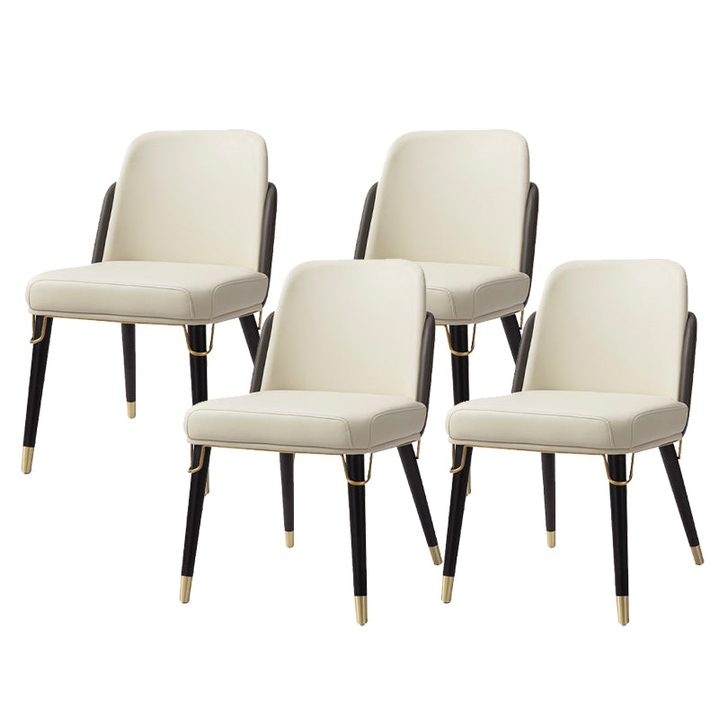 Contemporary Kitchen Dining Side Chair Faux Leather Parson Chair