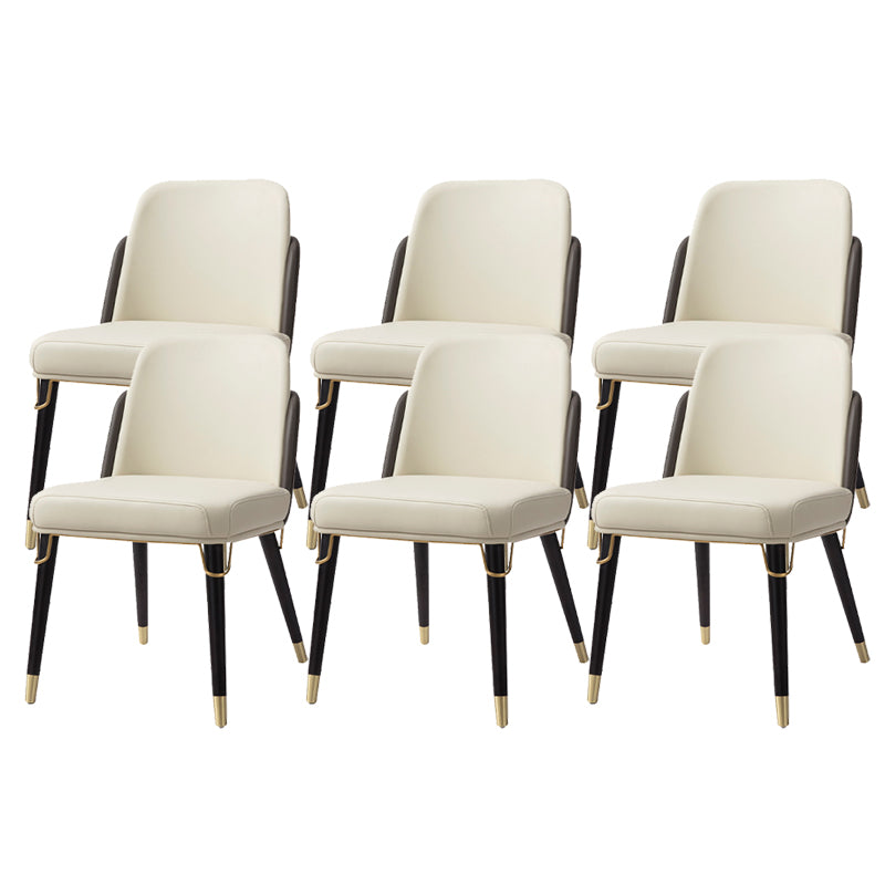 Contemporary Kitchen Dining Side Chair Faux Leather Parson Chair