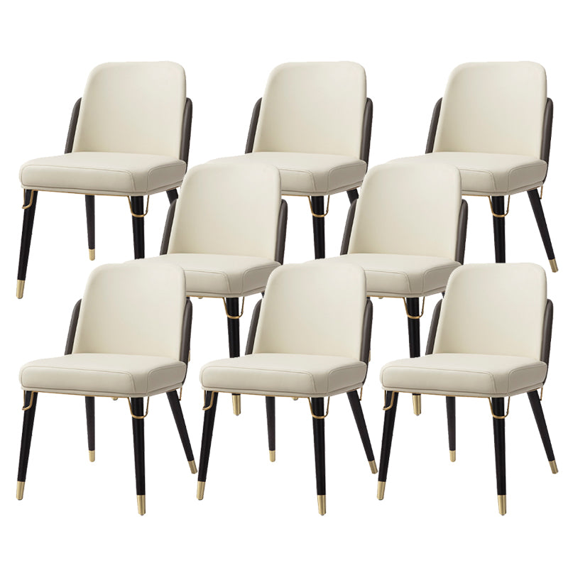 Contemporary Kitchen Dining Side Chair Faux Leather Parson Chair