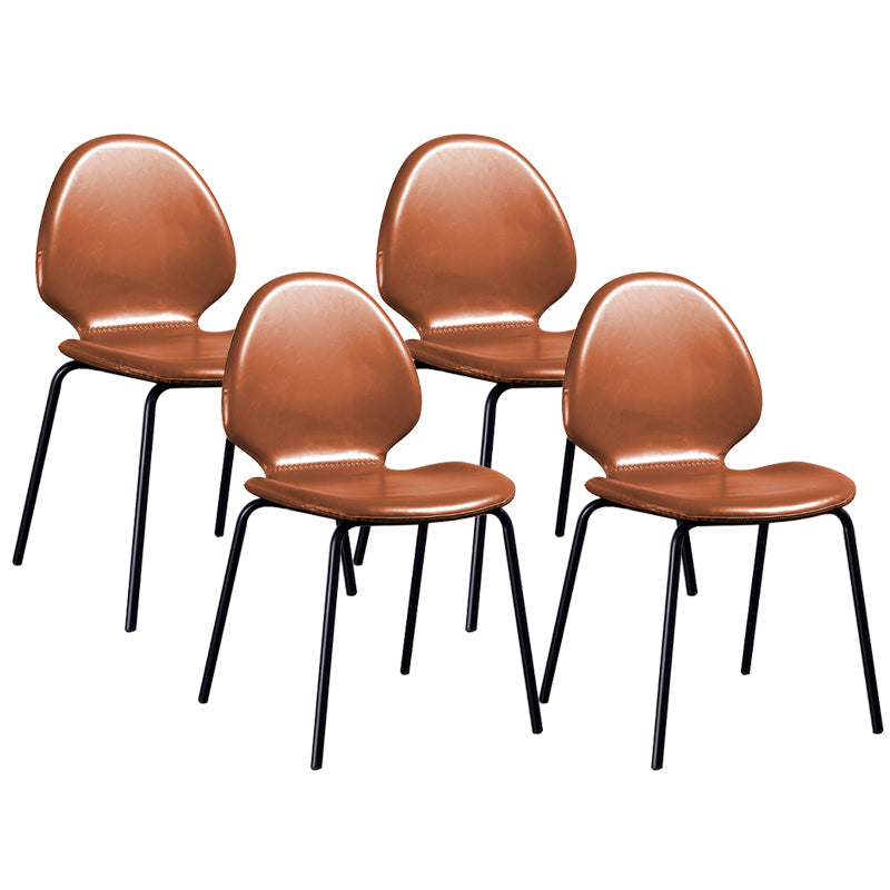 Contemporary Side Chair PU Leather Dining Chair for Home Use