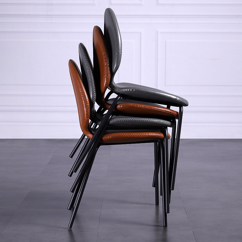 Contemporary Side Chair PU Leather Dining Chair for Home Use