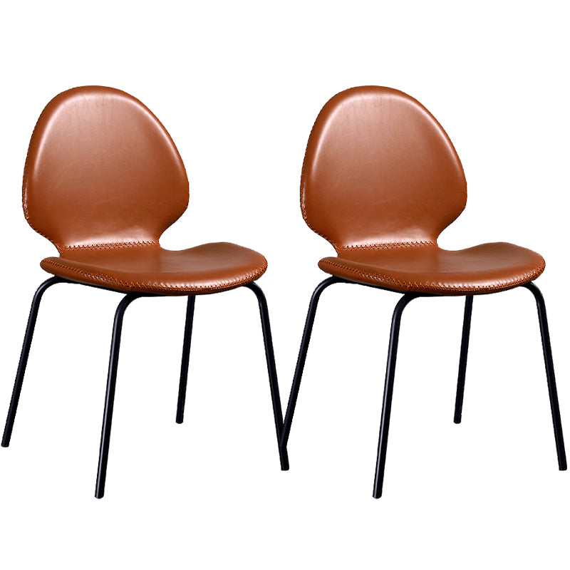 Contemporary Side Chair PU Leather Dining Chair for Home Use