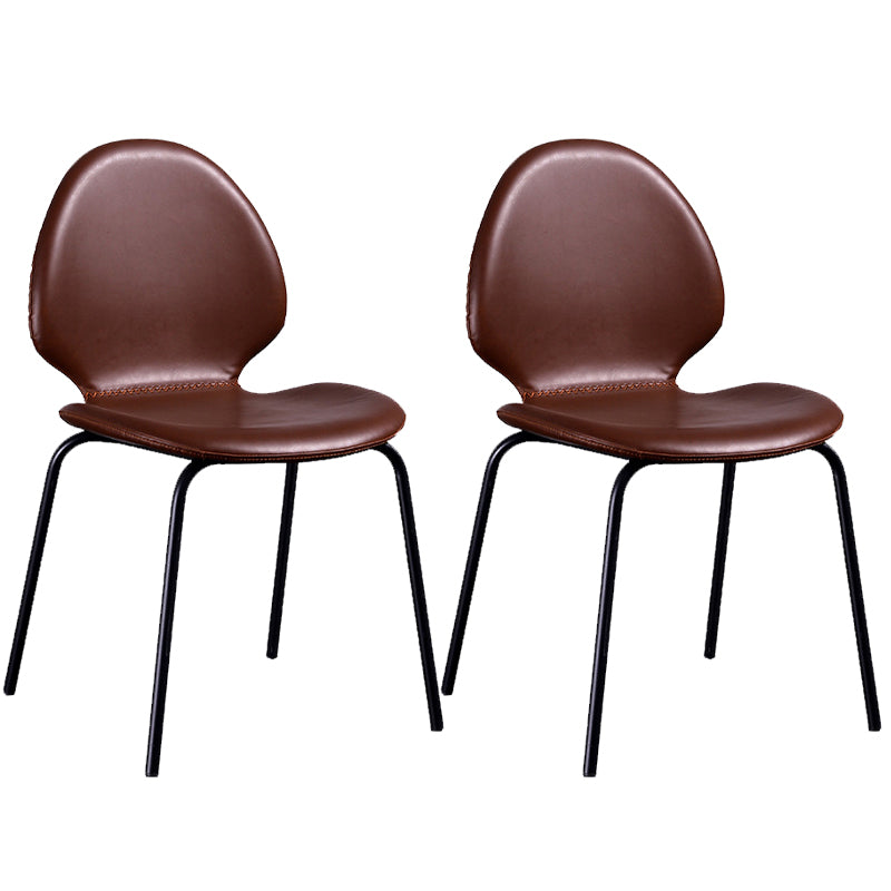 Contemporary Side Chair PU Leather Dining Chair for Home Use