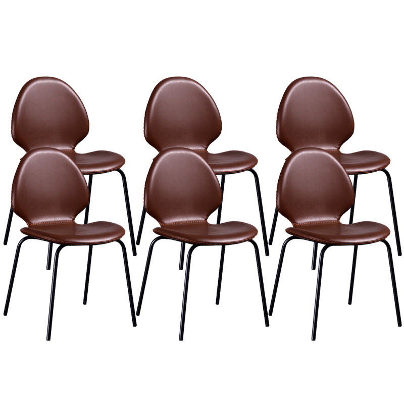 Contemporary Side Chair PU Leather Dining Chair for Home Use